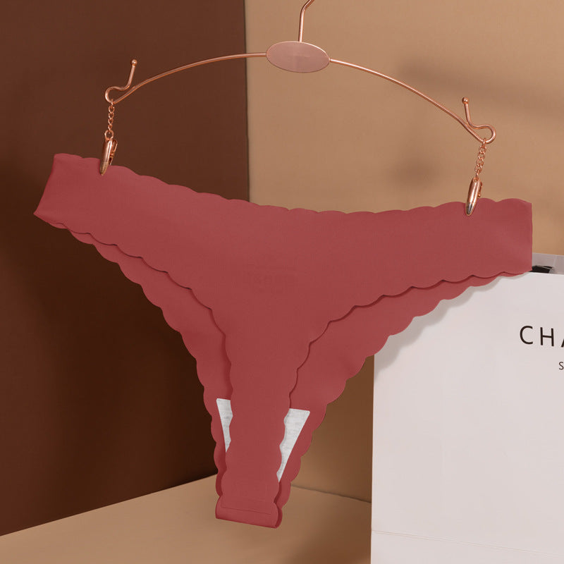 Underwear Women's Ice Silk Low Waist Cotton Crotch Sexy European And American Women's Underwear Briefs
