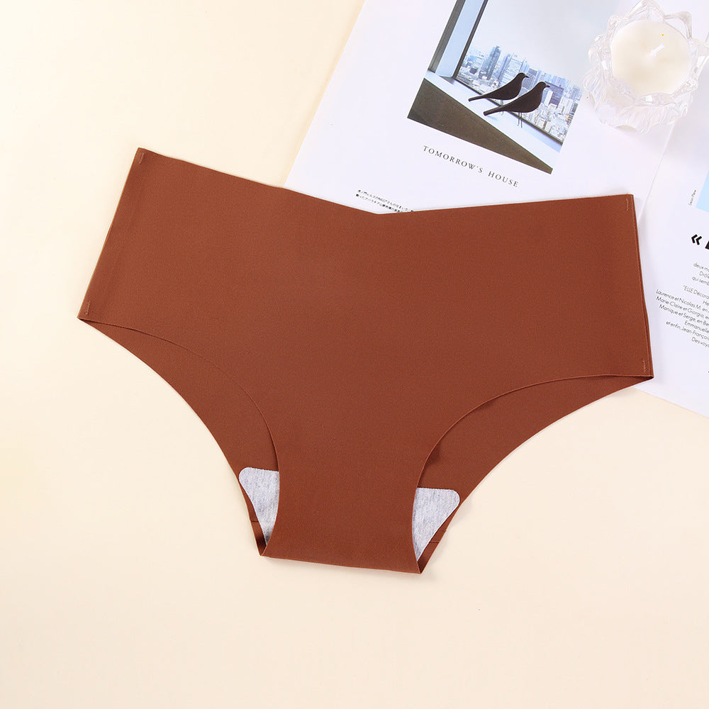 Large Size Seamless Underwear Women's Ice Silk New European And American Version Nylon Yoga Women's Briefs