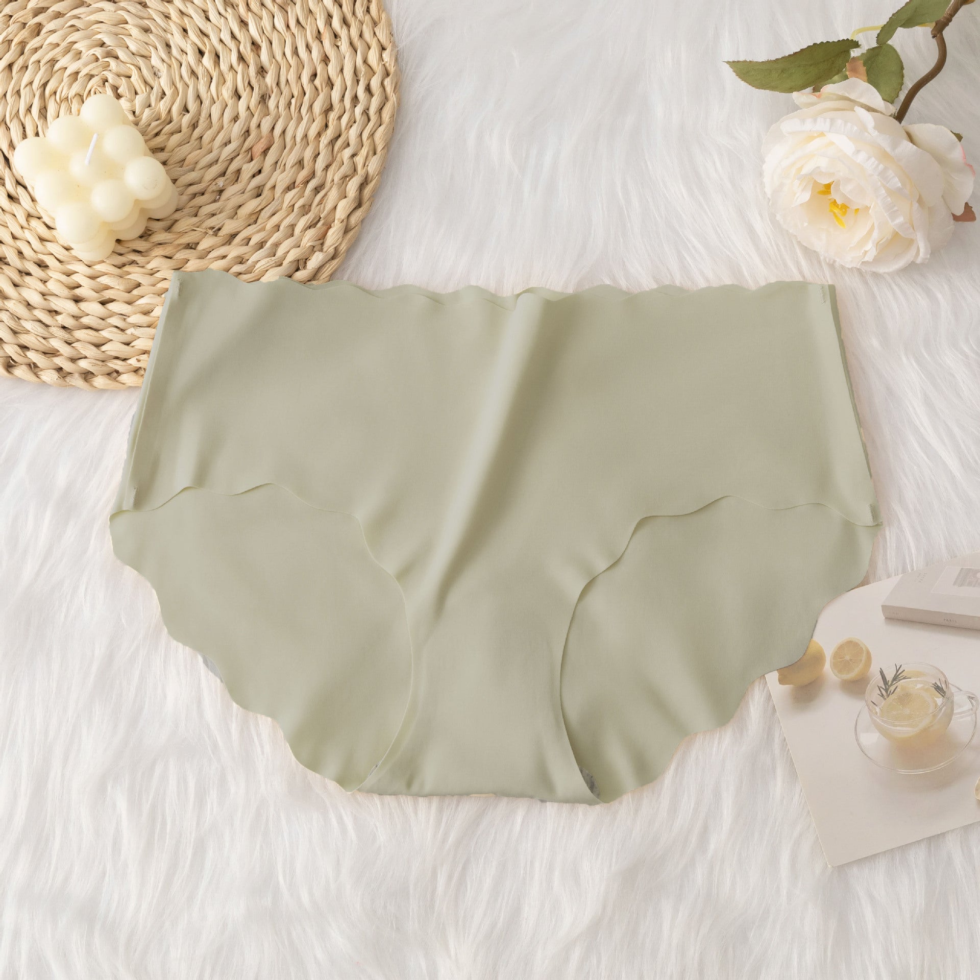 Ice Silk Traceless Underwear Women's Thin Breathable Cotton Large Size Women's Underwear