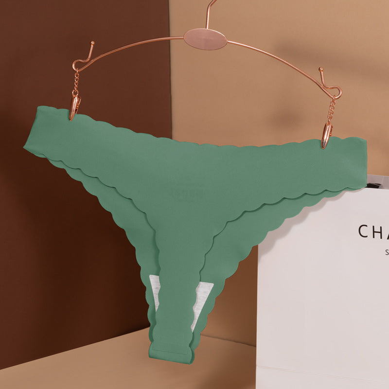 Underwear Women's Ice Silk Low Waist Cotton Crotch Sexy European And American Women's Underwear Briefs