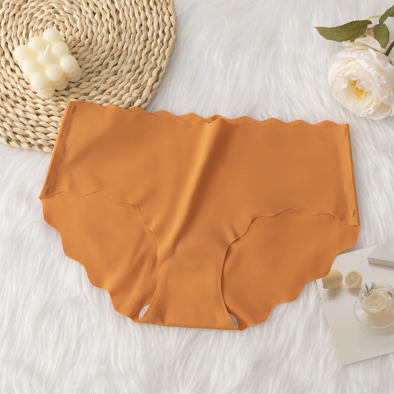 Ice Silk Traceless Underwear Women's Thin Breathable Cotton Large Size Women's Underwear