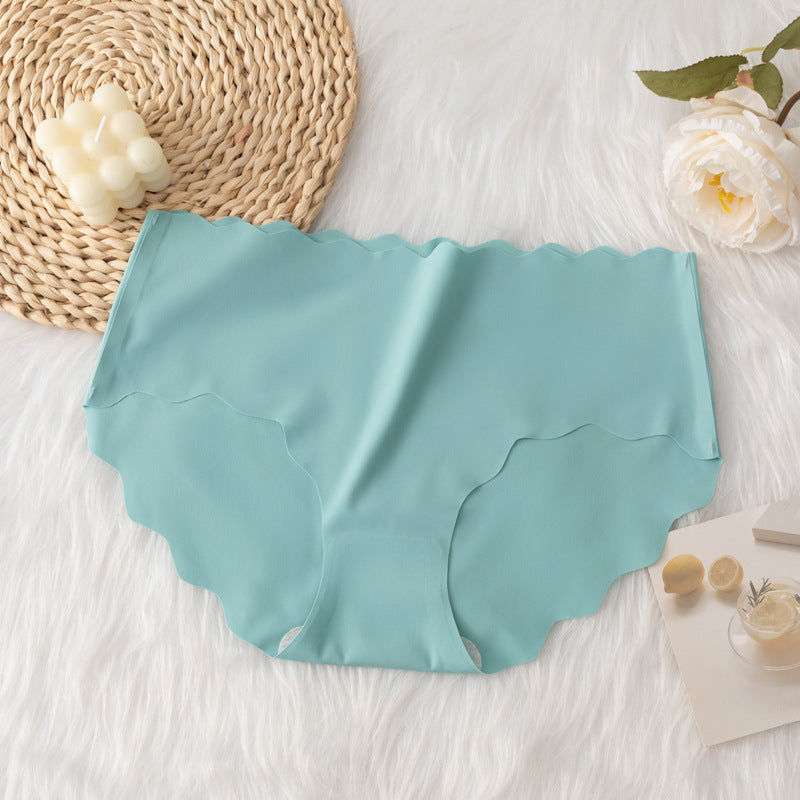 Ice Silk Traceless Underwear Women's Thin Breathable Cotton Large Size Women's Underwear