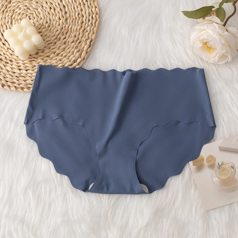 Ice Silk Traceless Underwear Women's Thin Breathable Cotton Large Size Women's Underwear
