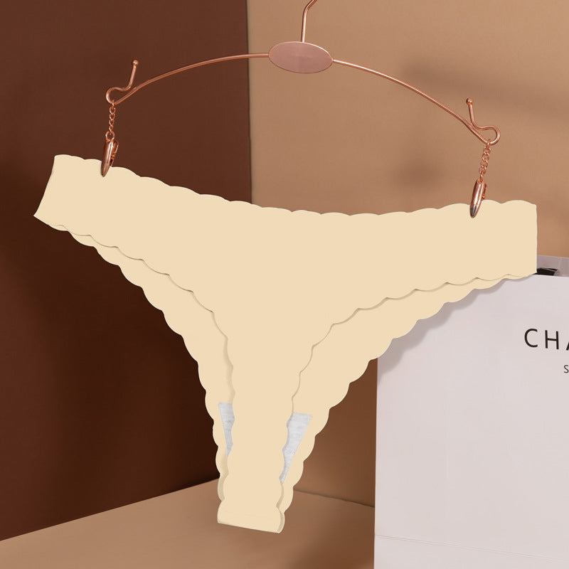 Underwear Women's Ice Silk Low Waist Cotton Crotch Sexy European And American Women's Underwear Briefs