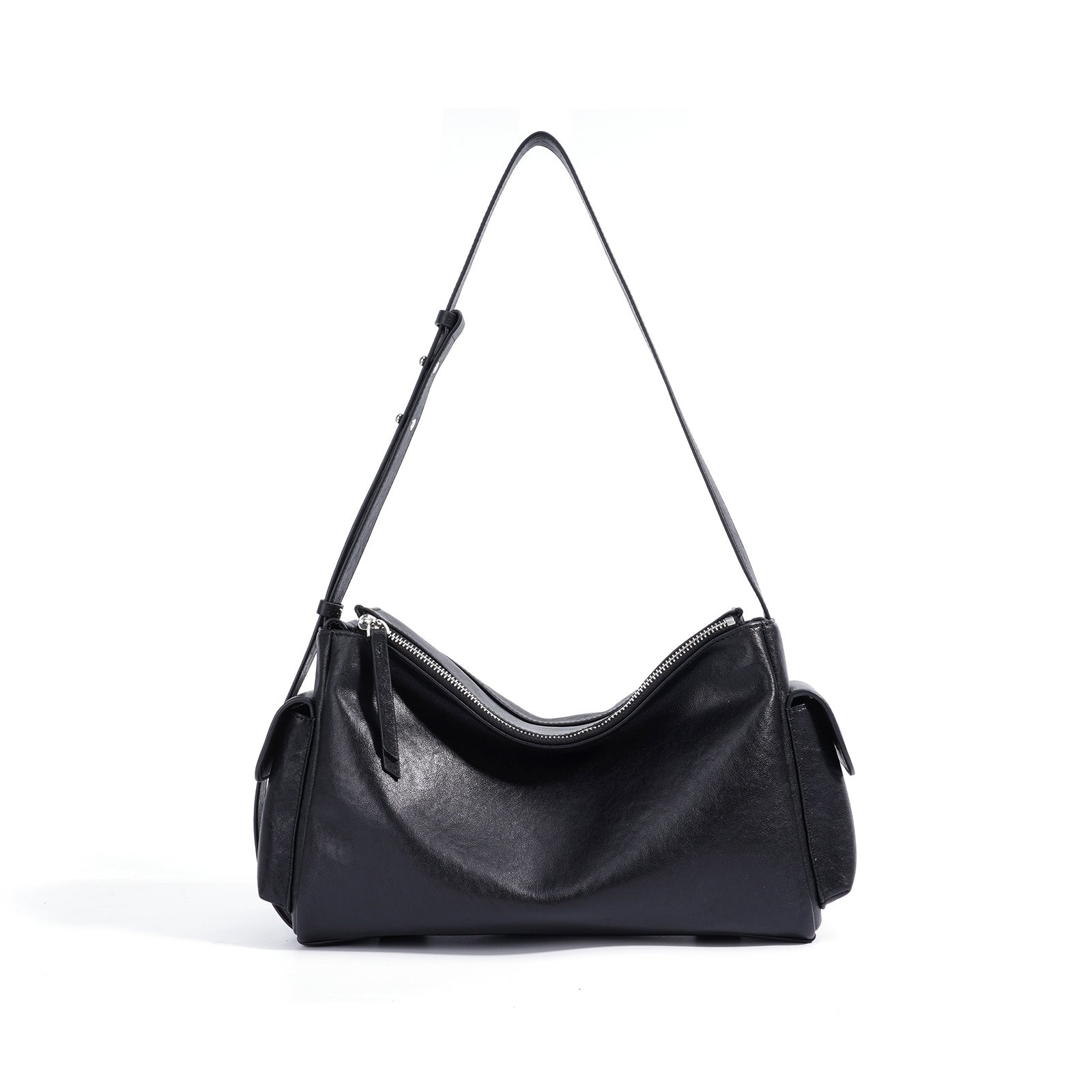 Retro Hobo Baguette Bag - Niche Cowhide Light Luxury High-end Crossbody Autumn 2025