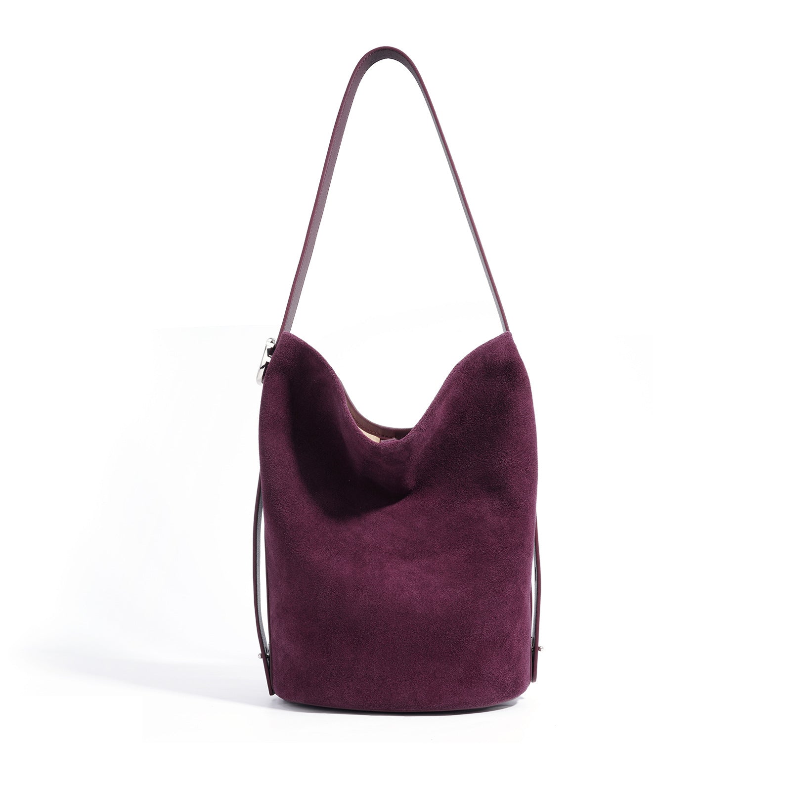 Frosted Cowhide Bucket Bag - Exquisite Simple Retro Crossbody Autumn Winter 2025