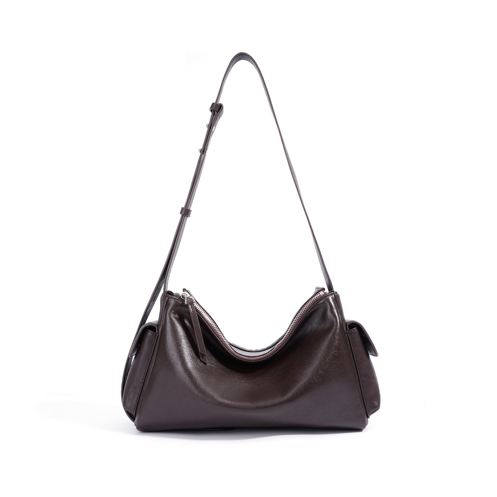 Retro Hobo Baguette Bag - Niche Cowhide Light Luxury High-end Crossbody Autumn 2025