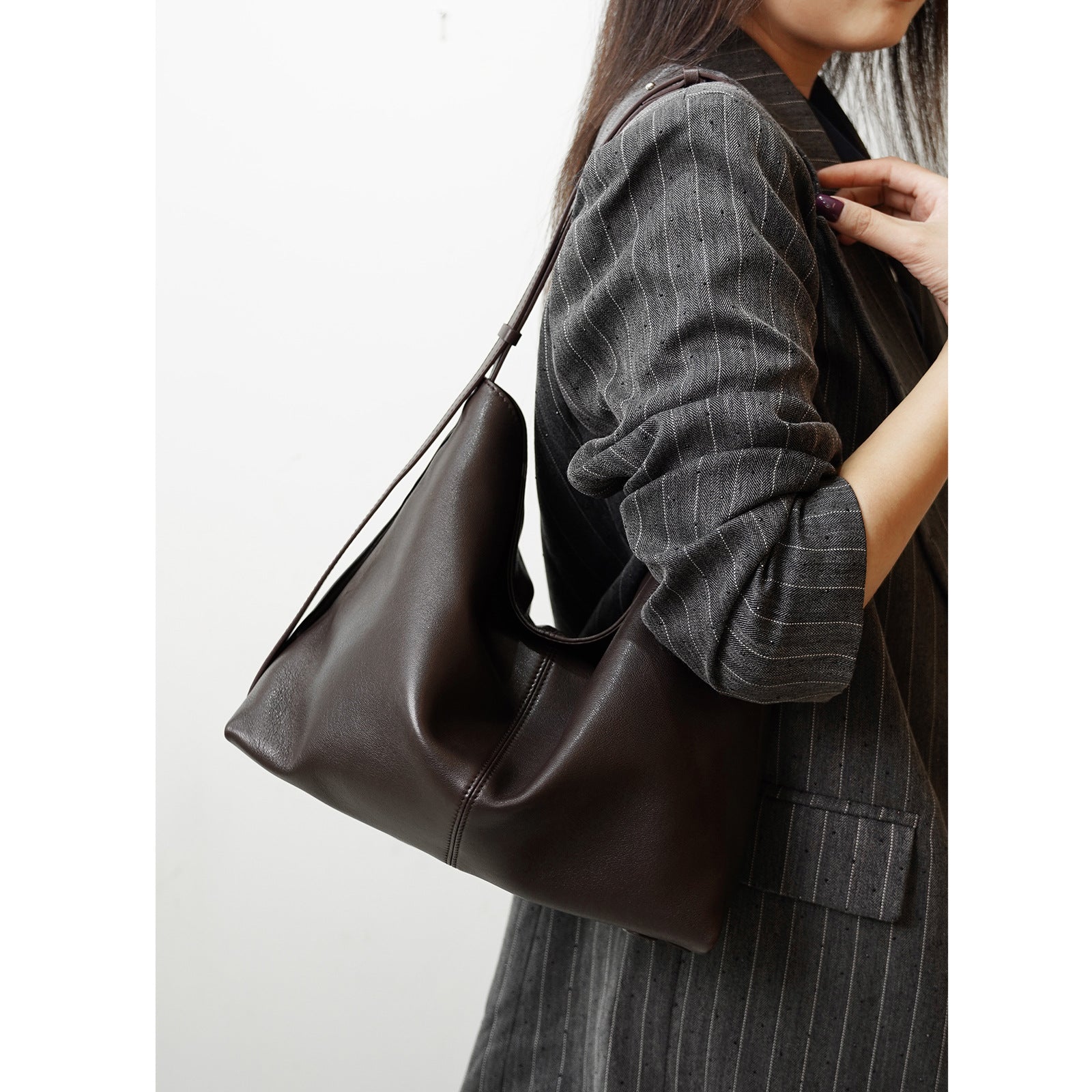 Sheepskin Tote Bag - High-end Texture Niche Lazy Style Large Capacity 2025