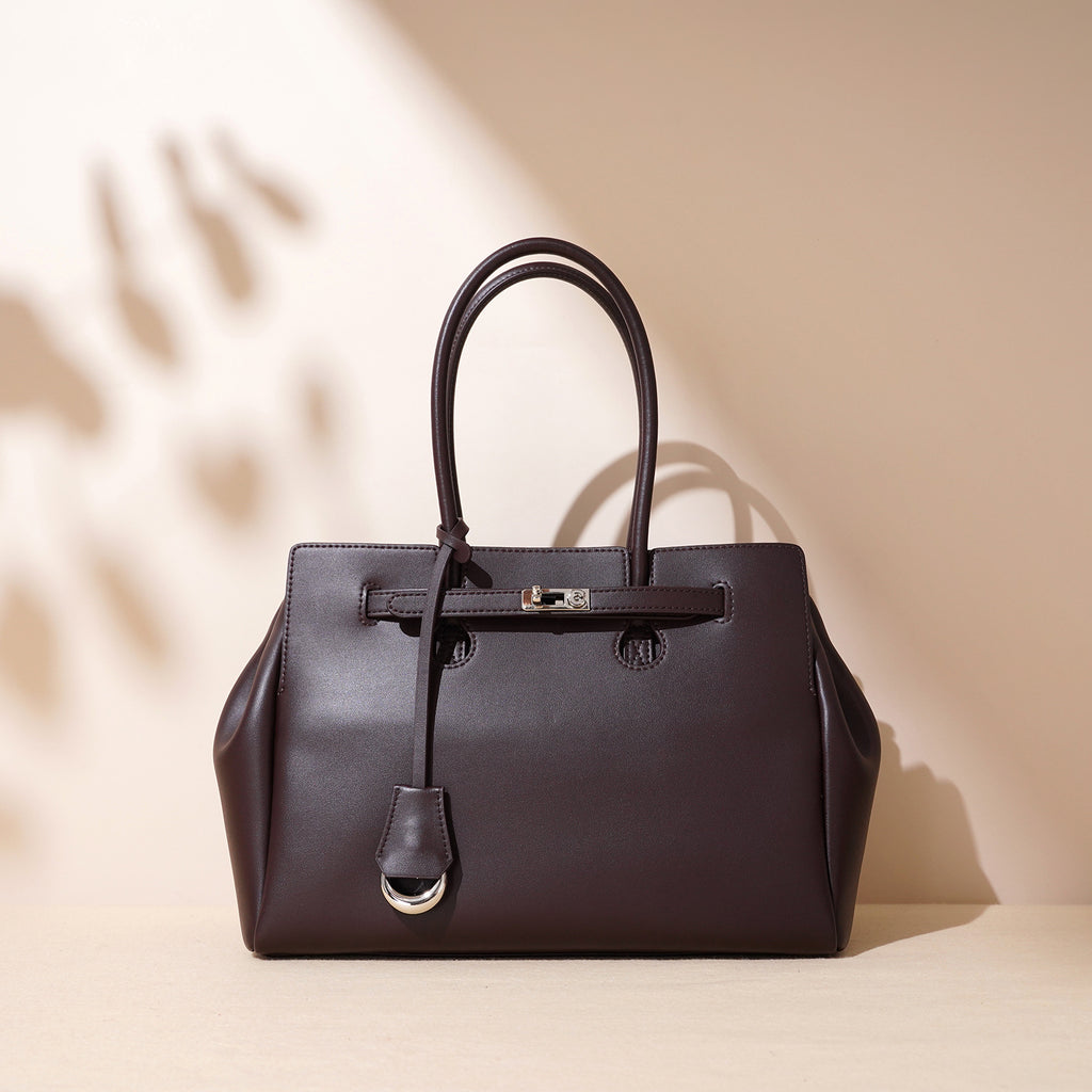 Leather Tote Briefcase - Large Capacity Commuter All-match Niche Bag 2025