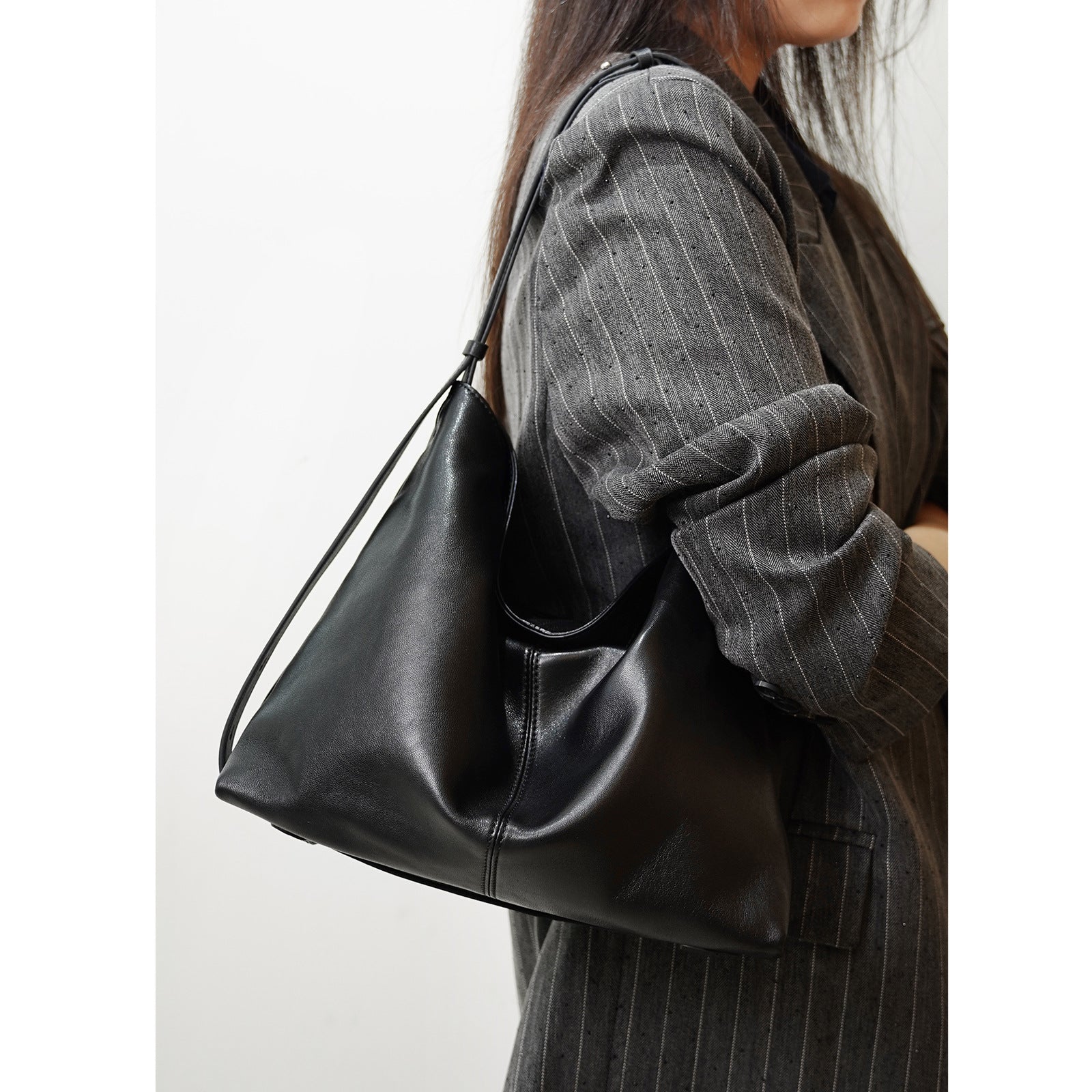 Sheepskin Tote Bag - High-end Texture Niche Lazy Style Large Capacity 2025