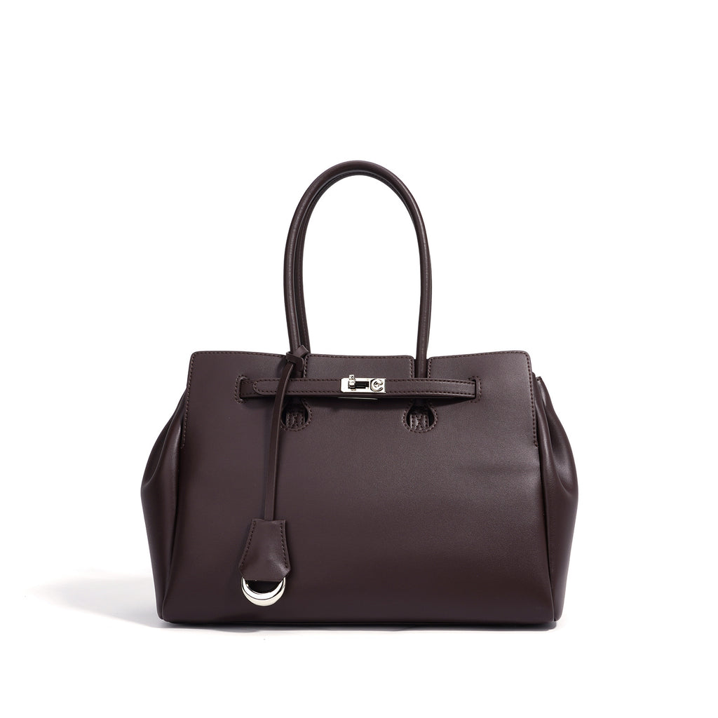 Leather Tote Briefcase - Large Capacity Commuter All-match Niche Bag 2025