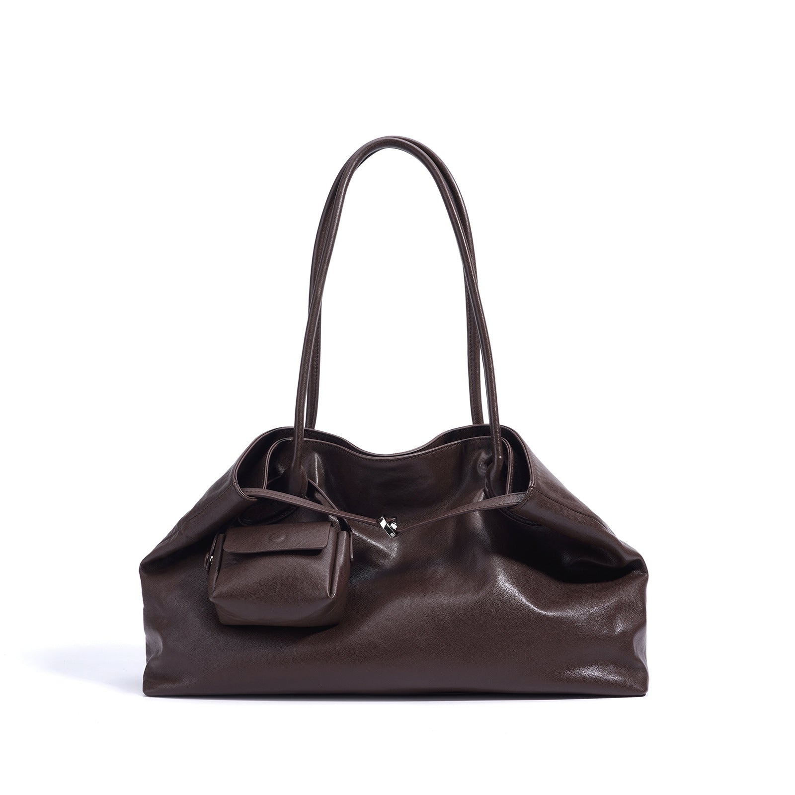 Fashionable Leather Shoulder Bag - Niche Design Large Capacity Casual Tote 2025