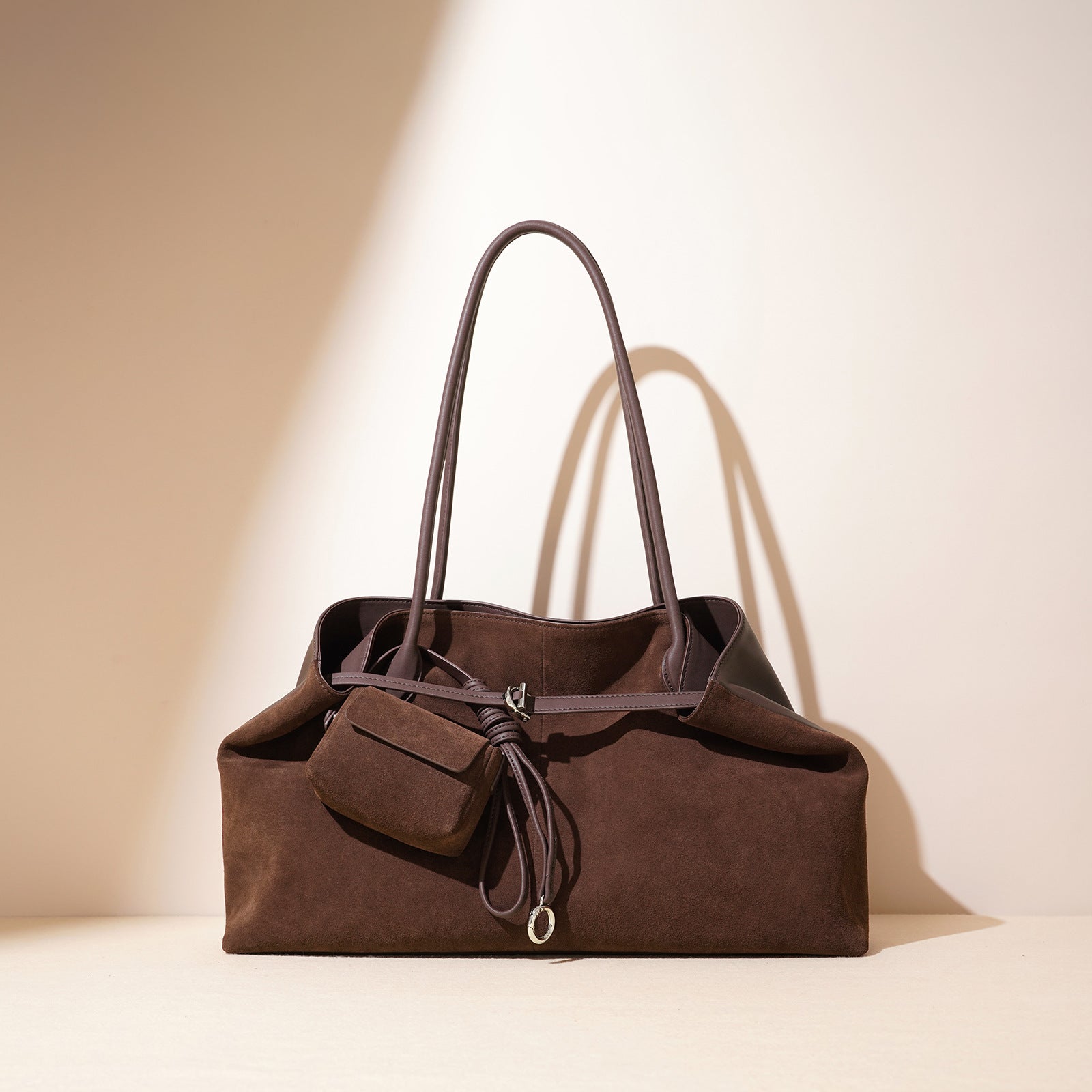 Leather Tote Bag - Large Capacity Shoulder Shopping Bag Autumn Winter