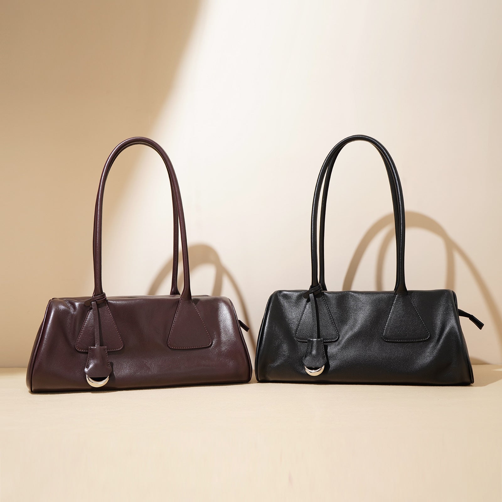 Retro Bagel Bag - High-end Triangle Bowling Crossbody Shoulder Bag 2025