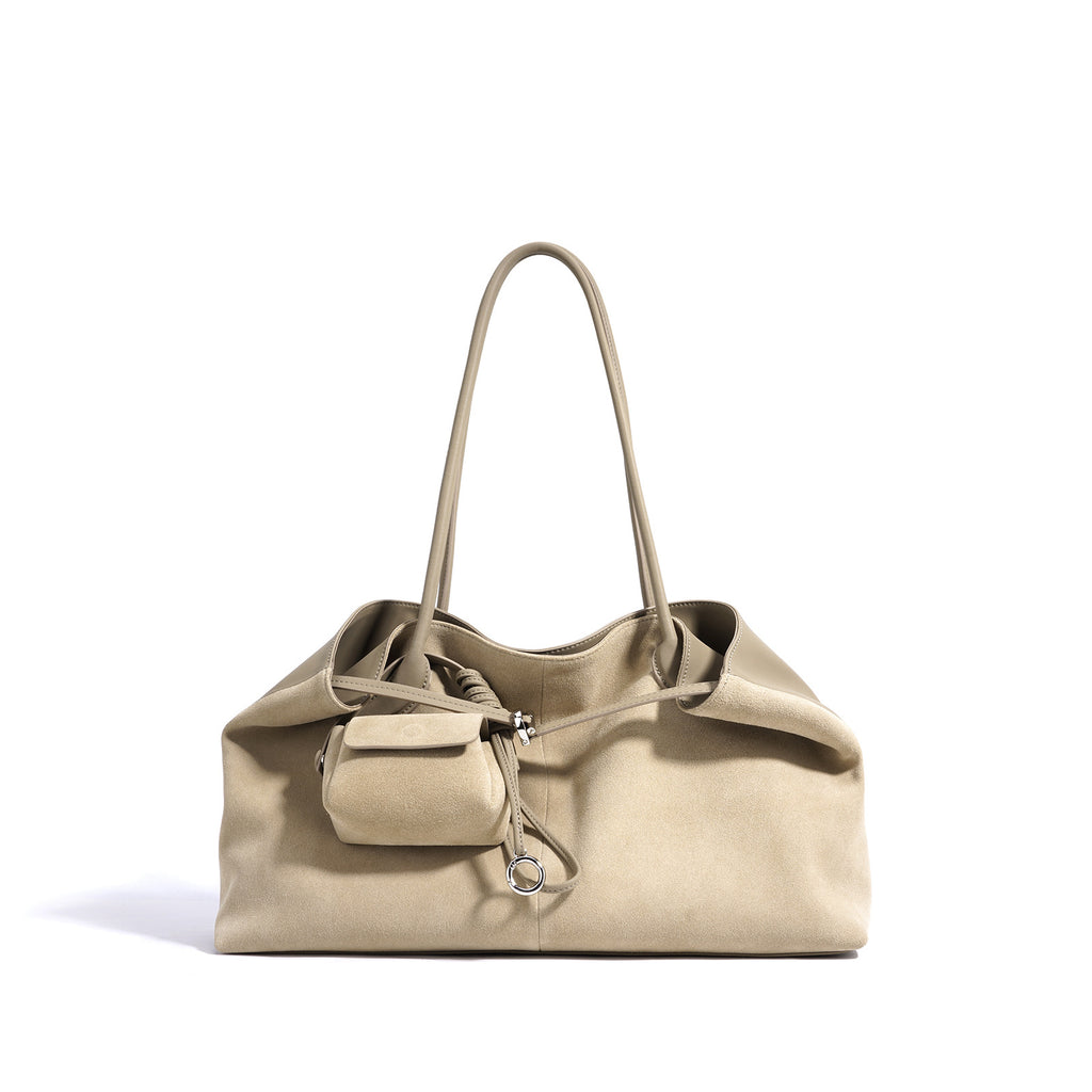 Leather Tote Bag - Large Capacity Shoulder Shopping Bag Autumn Winter