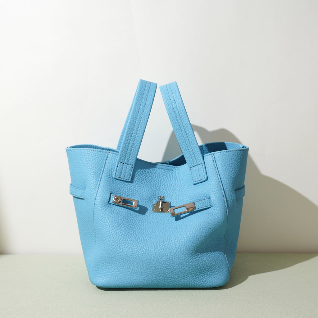 Leather Vegetable Basket Bag - Niche Lock Crossbody Handbag 2025