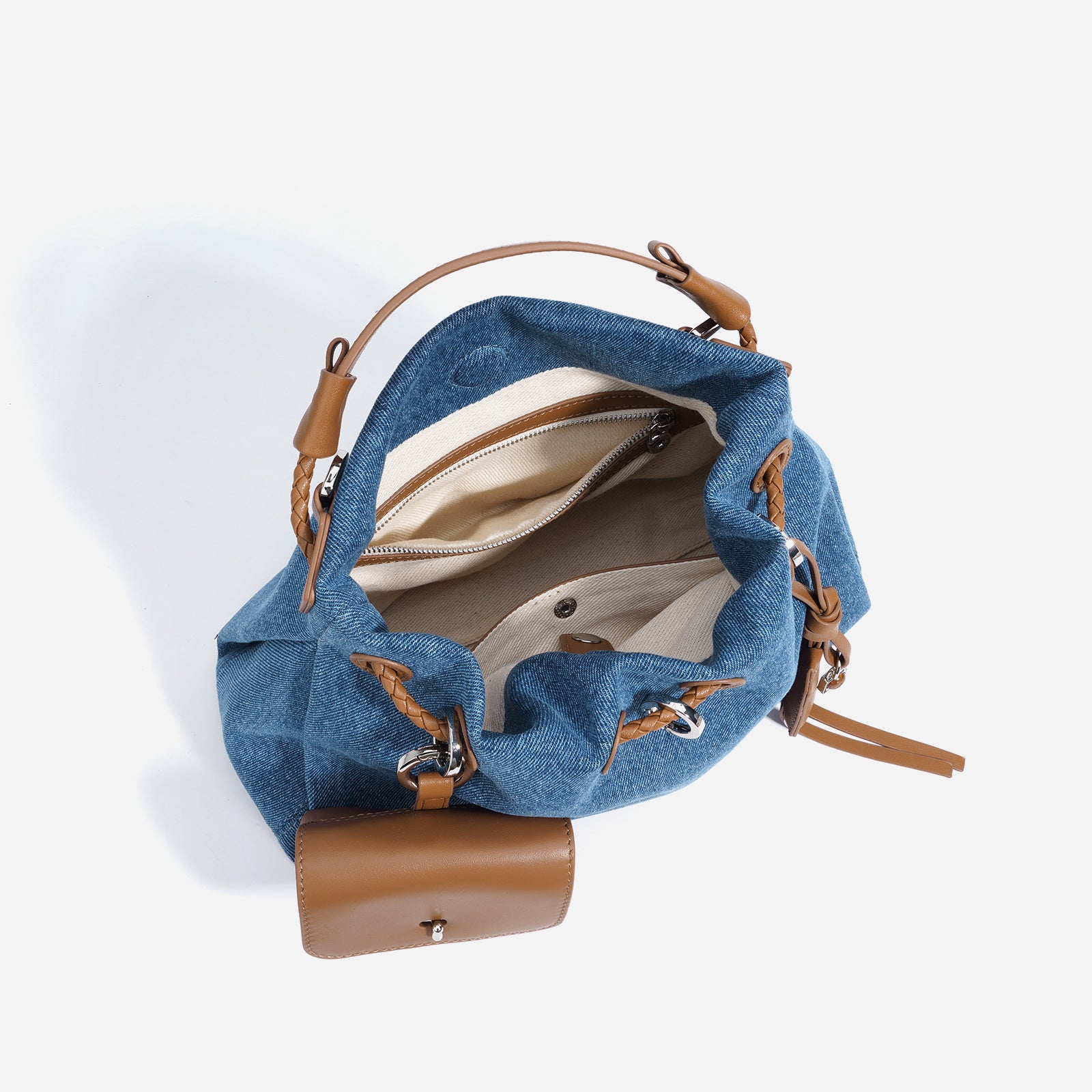 Denim Leather Handbag - Niche Design High-end Fashion Crossbody 2025