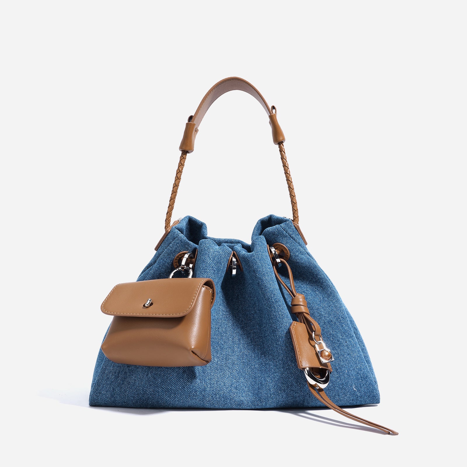 Denim Leather Handbag - Niche Design High-end Fashion Crossbody 2025