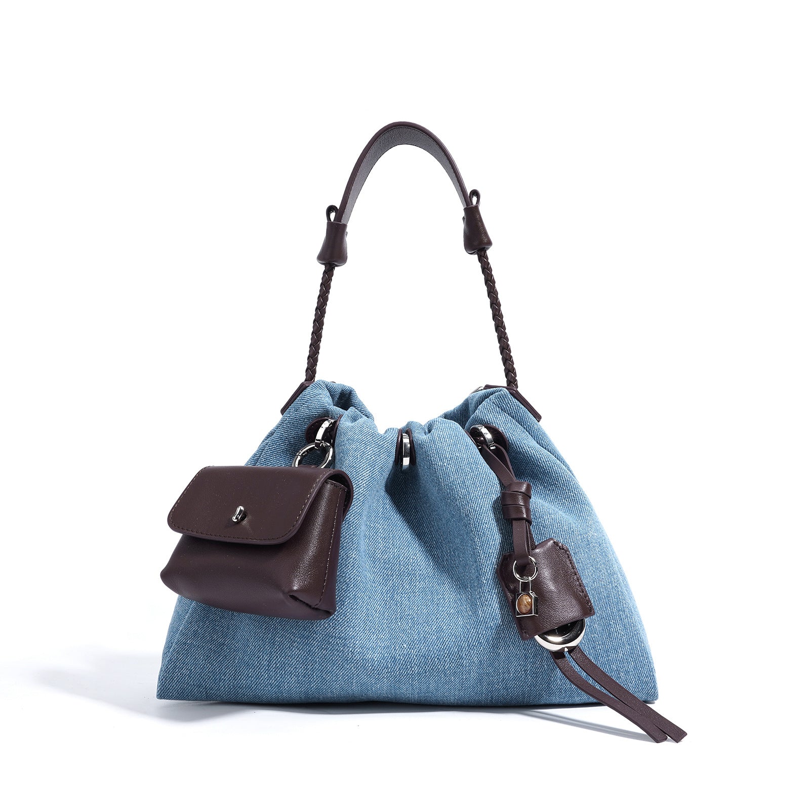 Denim Leather Handbag - Niche Design High-end Fashion Crossbody 2025