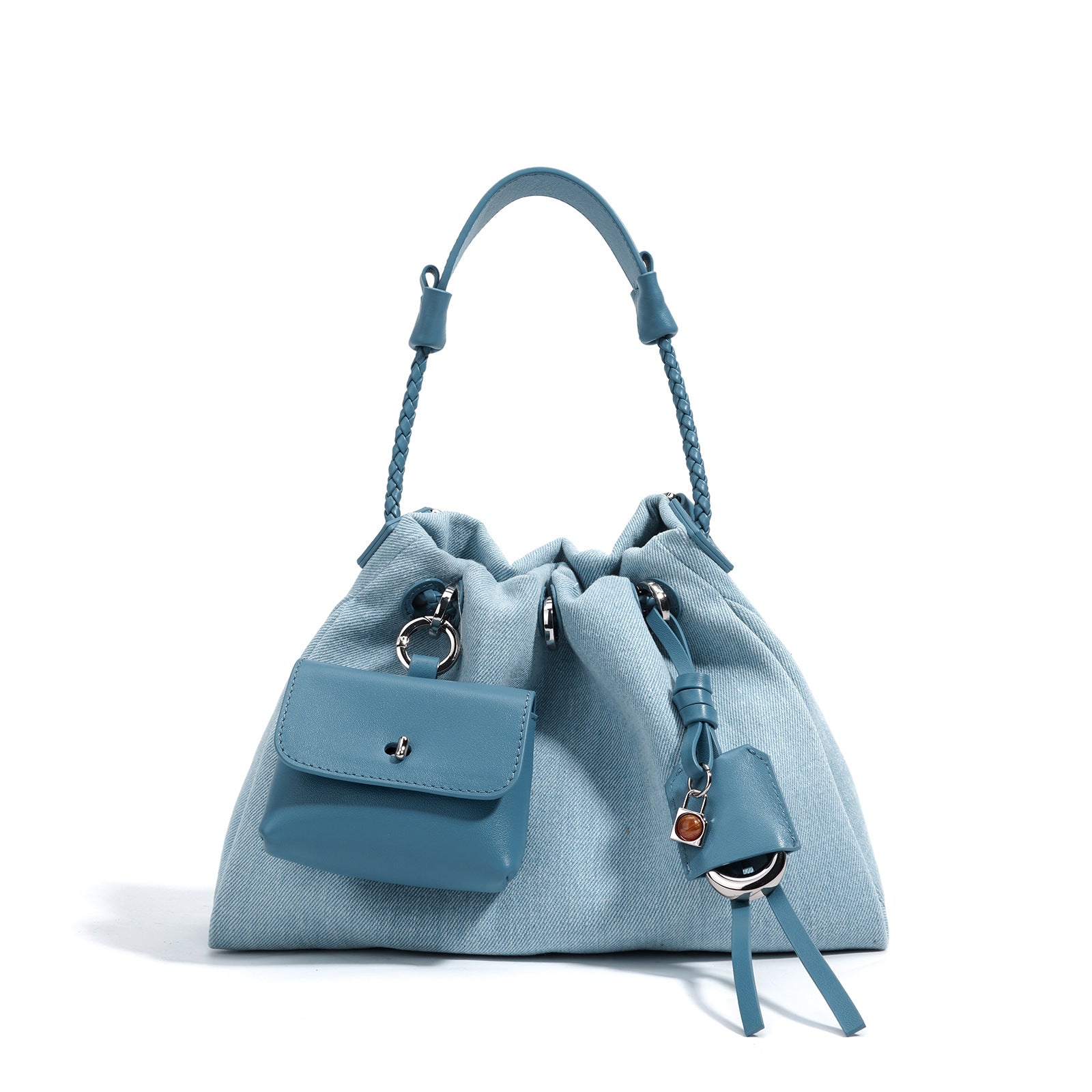 Denim Leather Handbag - Niche Design High-end Fashion Crossbody 2025