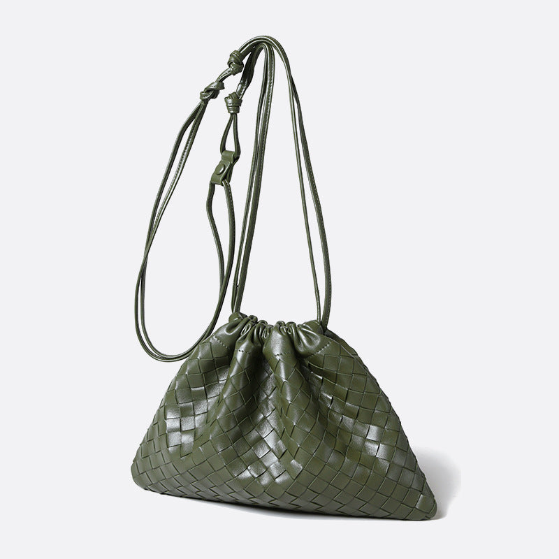 Sheepskin Woven Bag - Handmade Luxury Leather Crossbody Commuter Bag