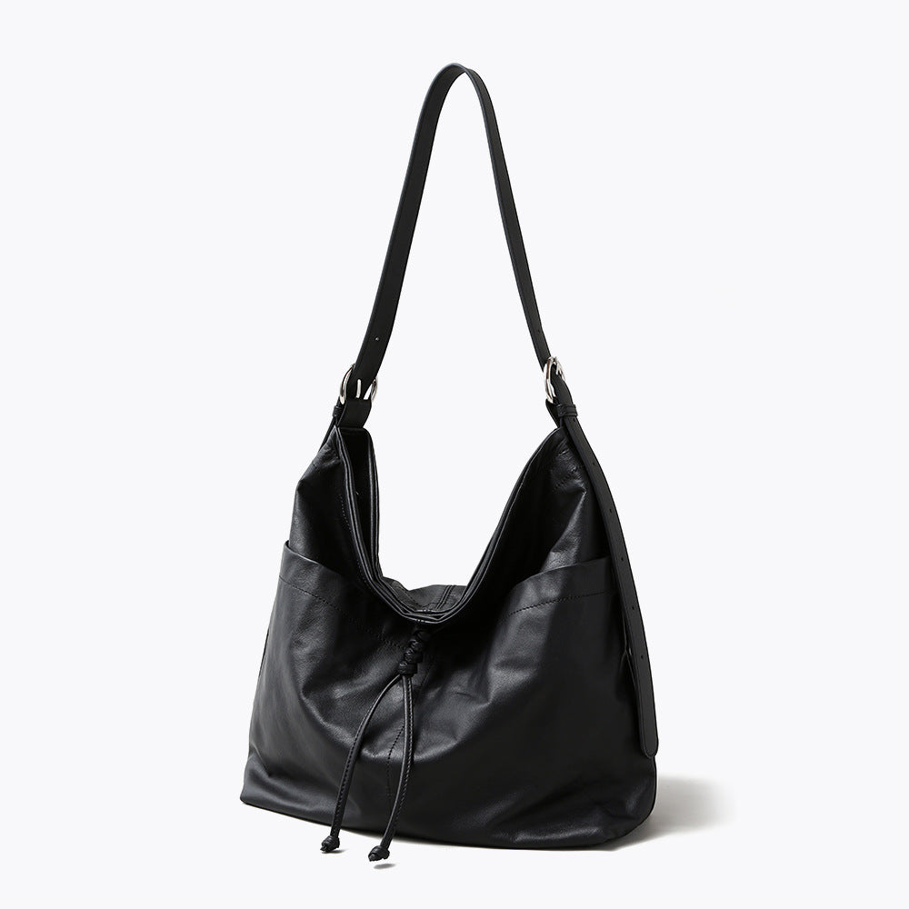 High-end Leather Tote Bag - Light Luxury Large Capacity Commuter Shoulder Bag