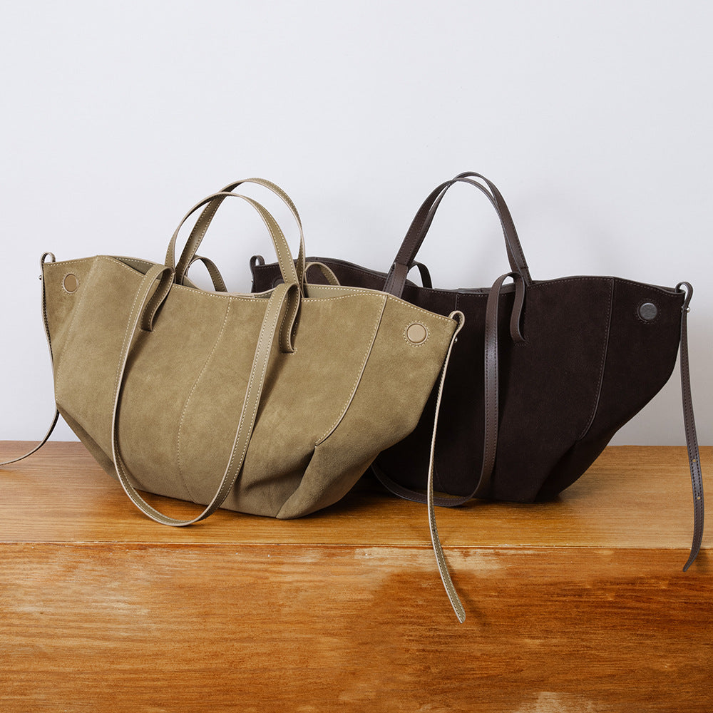 High-end Leather Tote Bag - Light Luxury Large Capacity Shoulder Handbag