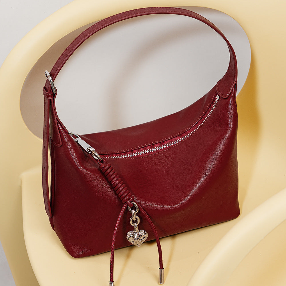 Niche Leather Bag - Light Luxury Multi-function Tote Crossbody Shoulder Bag