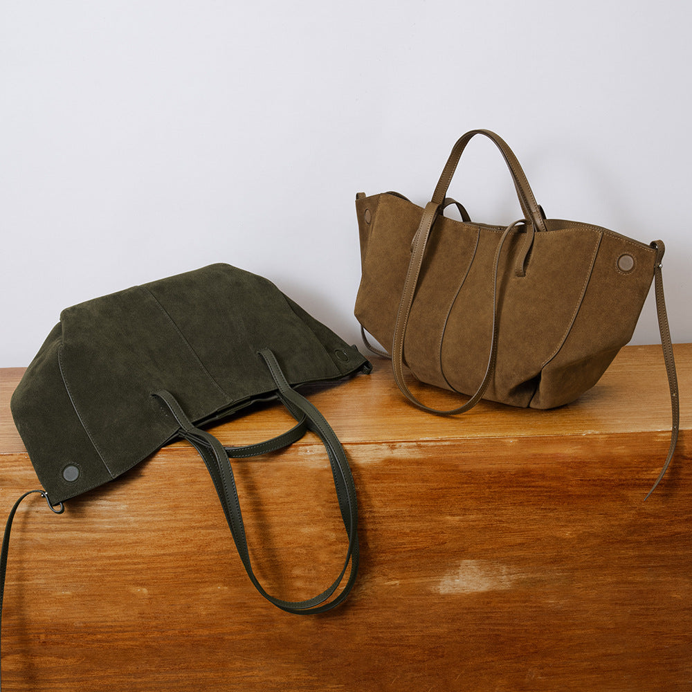 High-end Leather Tote Bag - Light Luxury Large Capacity Shoulder Handbag