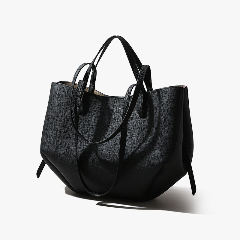 Top Layer Cowhide Tote - High-end Light Luxury Crossbody Handbag