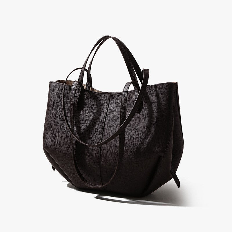 Top Layer Cowhide Tote - High-end Light Luxury Crossbody Handbag