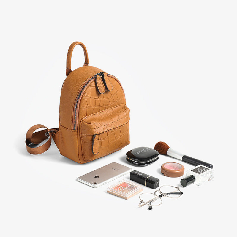 Mini Cowhide Backpack Women - Fashion Genuine Leather Bag 2025