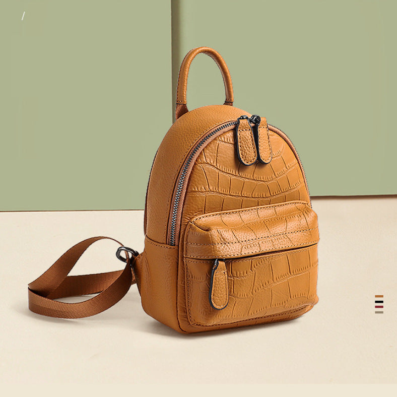 Mini Cowhide Backpack Women - Fashion Genuine Leather Bag 2025