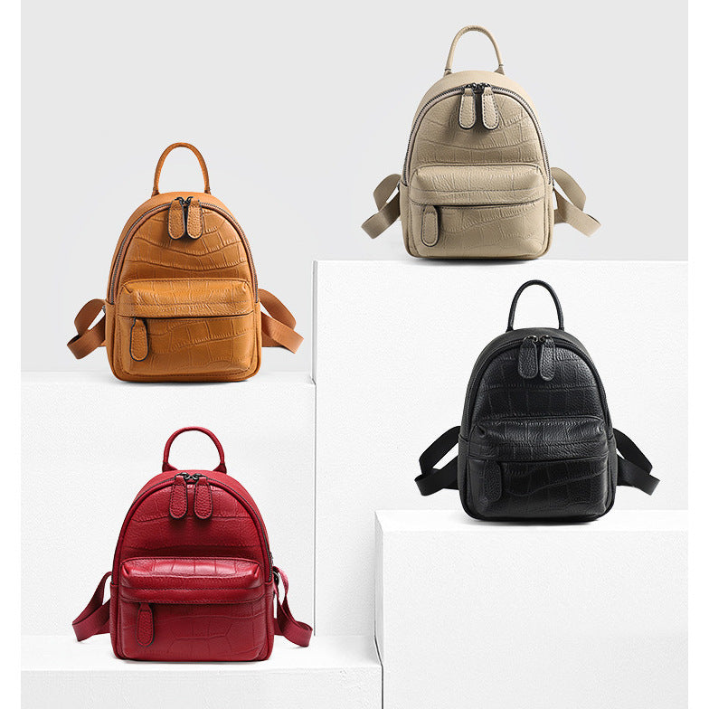 Mini Cowhide Backpack Women - Fashion Genuine Leather Bag 2025