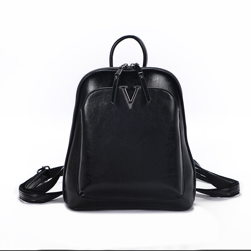Multifunctional Leather Backpack Women - Genuine Cowhide Bag