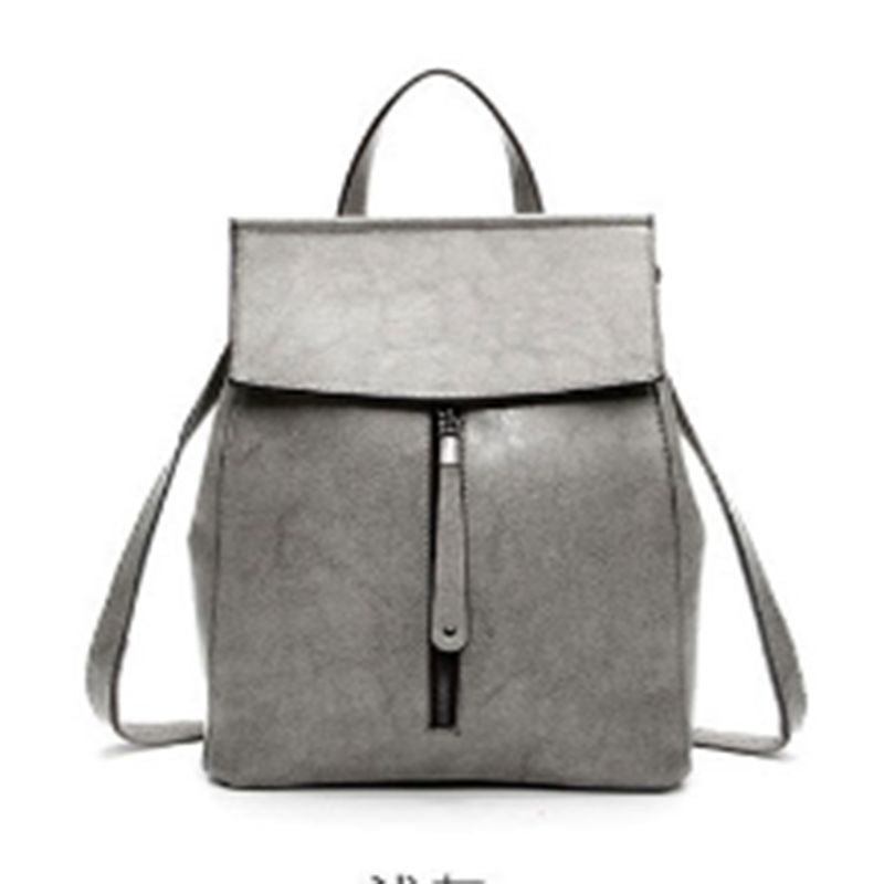 Retro Leather Backpack Women - European Fashion Oil Wax Cowhide Schoolbag