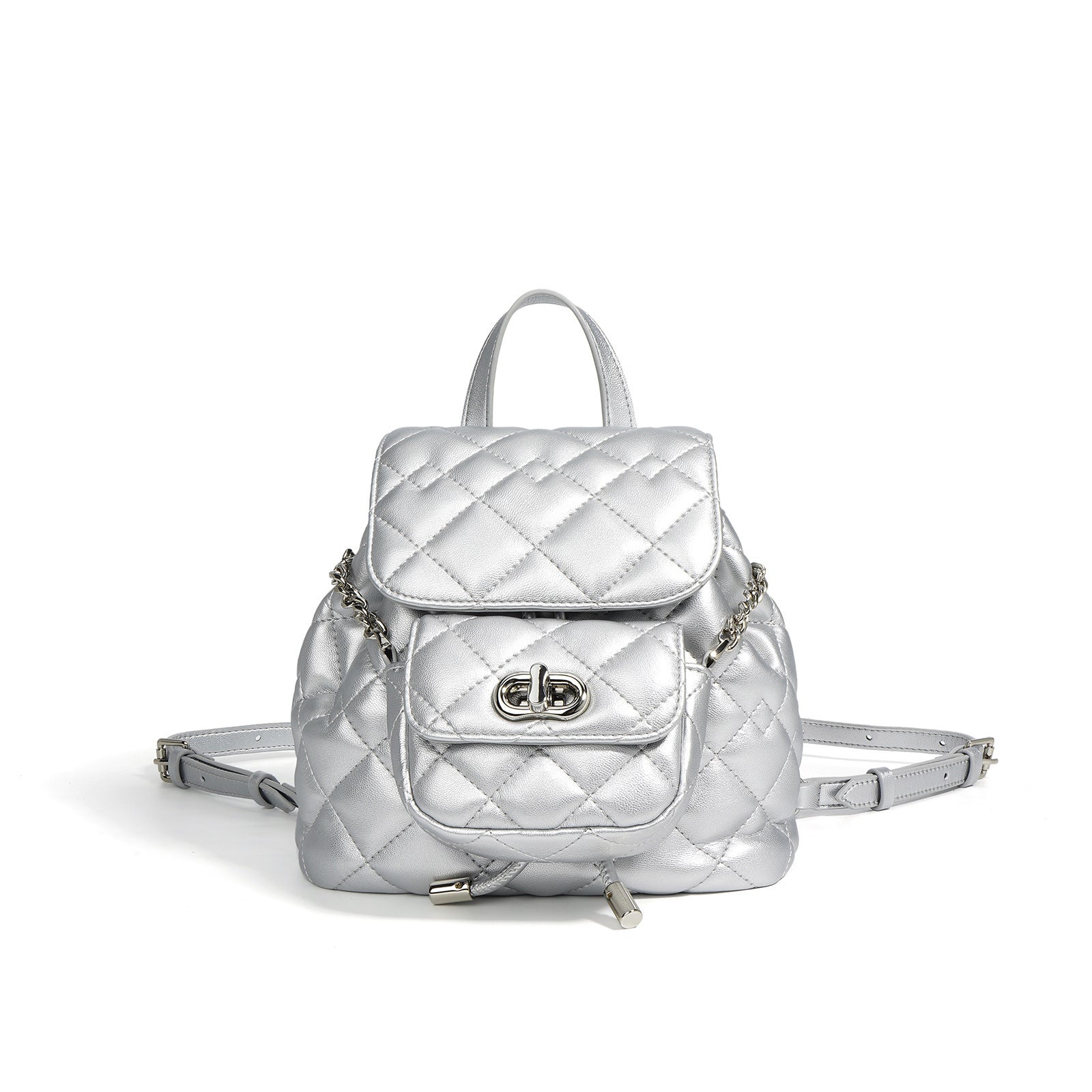Chanel Style Rhombic Backpack - High-end Niche Small Travel Bag 2025