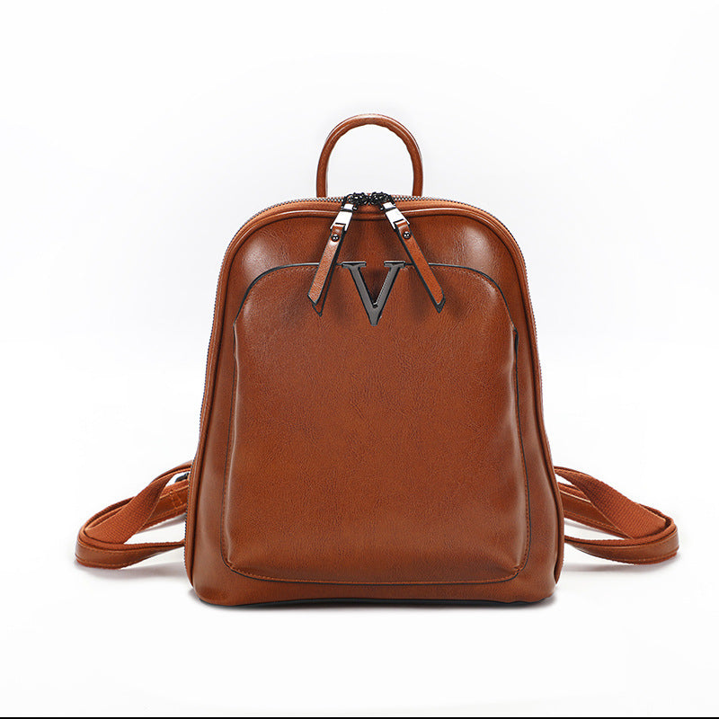 Multifunctional Leather Backpack Women - Genuine Cowhide Bag