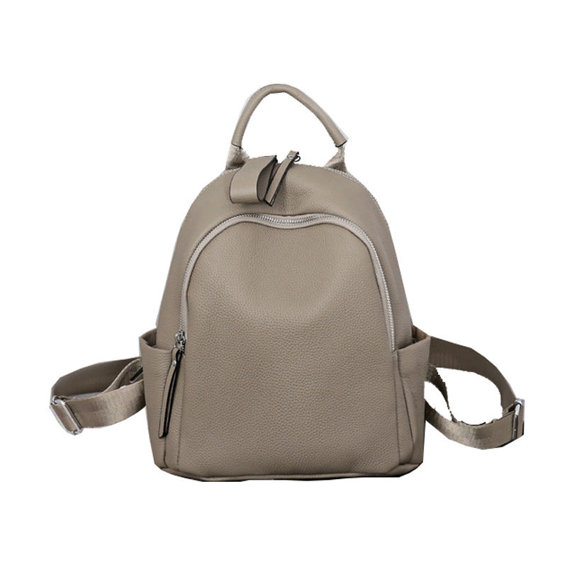 Genuine Leather Anti-theft Backpack - Soft Cowhide Casual Bag Women