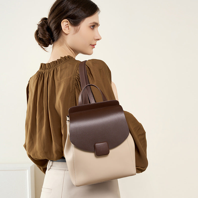 Small Leather Backpack Women - Lightweight Travel Commuter Schoolbag 2025