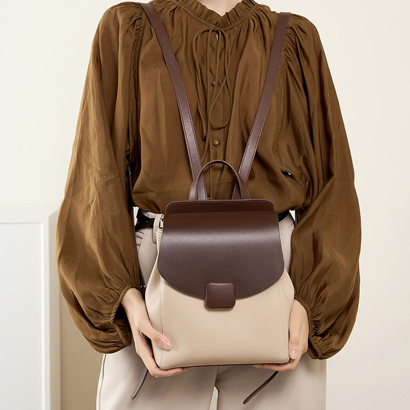Small Leather Backpack Women - Lightweight Travel Commuter Schoolbag 2025