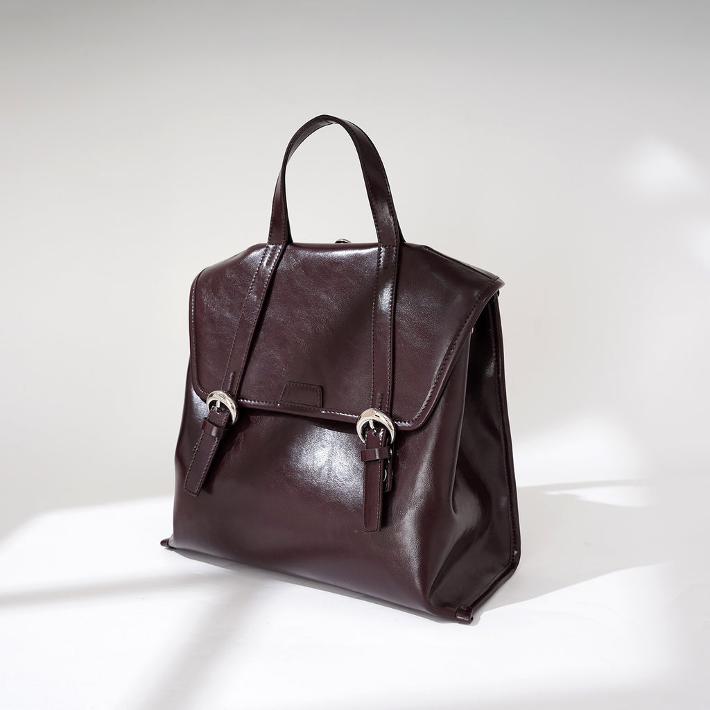 Niche Design Leather Backpack - High-end Fashionable Cowhide Bag Women