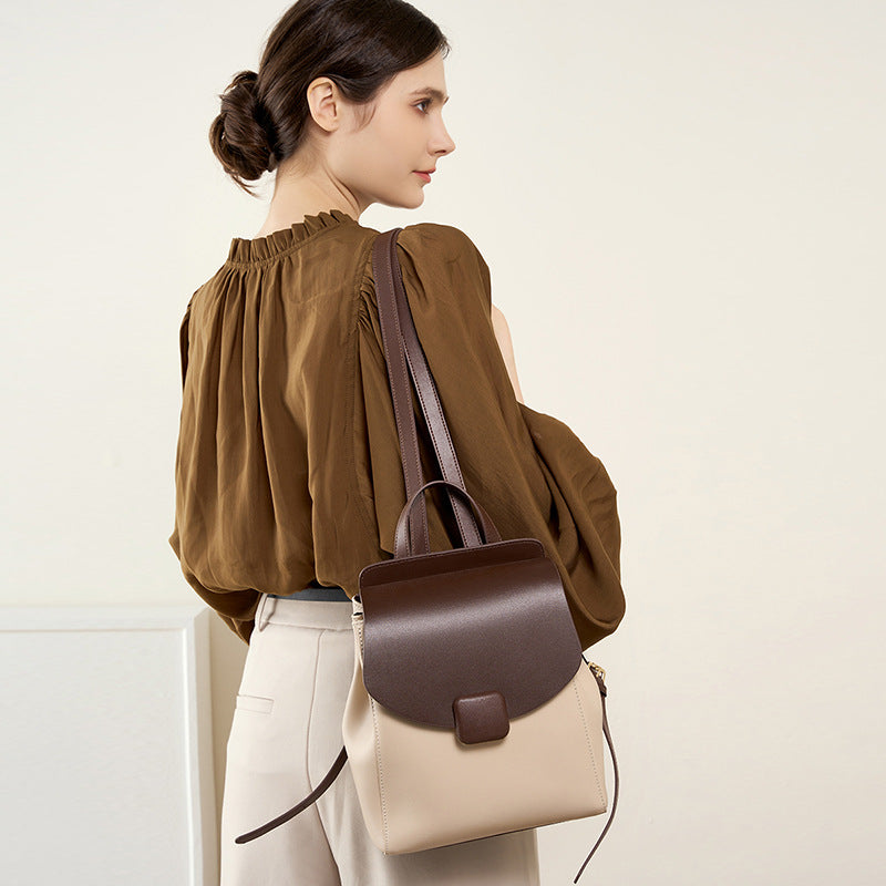 Small Leather Backpack Women - Lightweight Travel Commuter Schoolbag 2025
