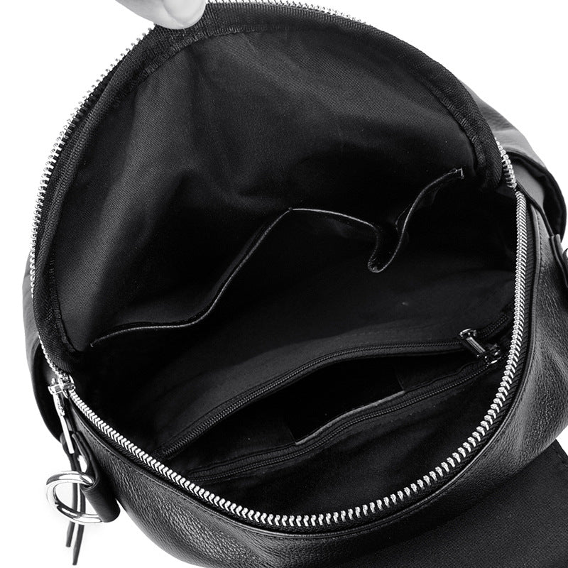 Korean Style Cowhide Backpack - Anti-theft Travel Bag Large Capacity 2025