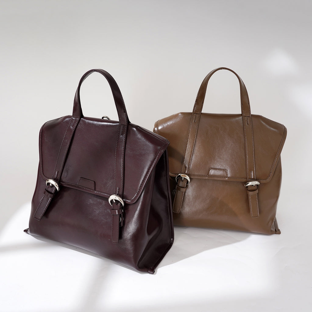 Niche Design Leather Backpack - High-end Fashionable Cowhide Bag Women