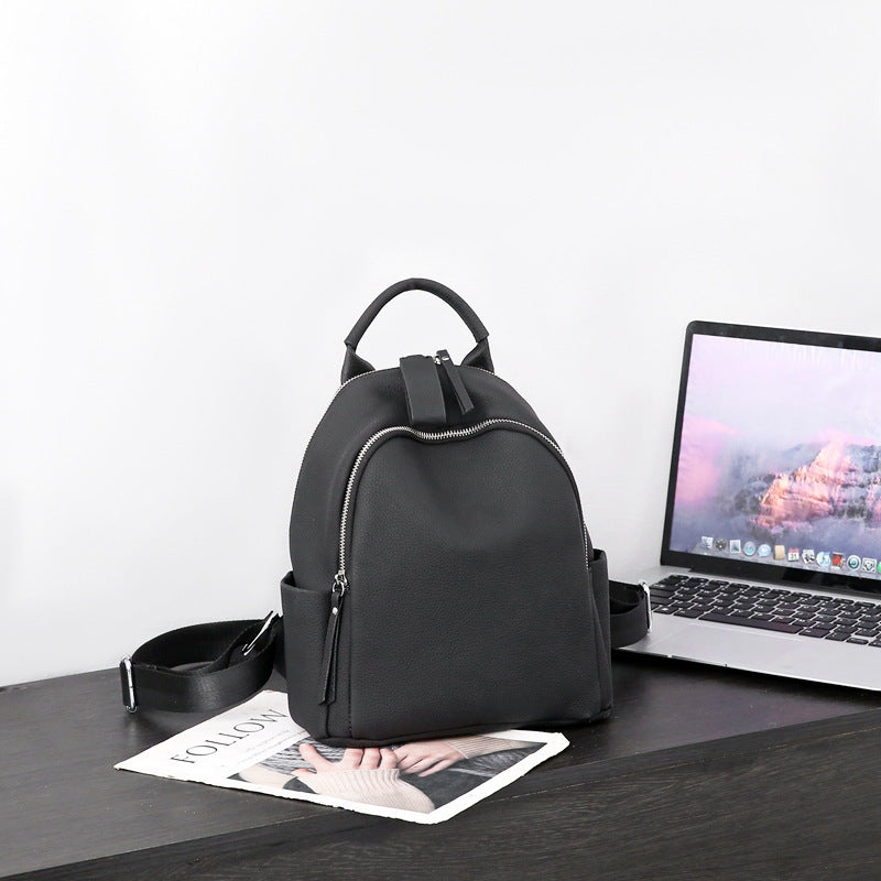 Genuine Leather Anti-theft Backpack - Soft Cowhide Casual Bag Women