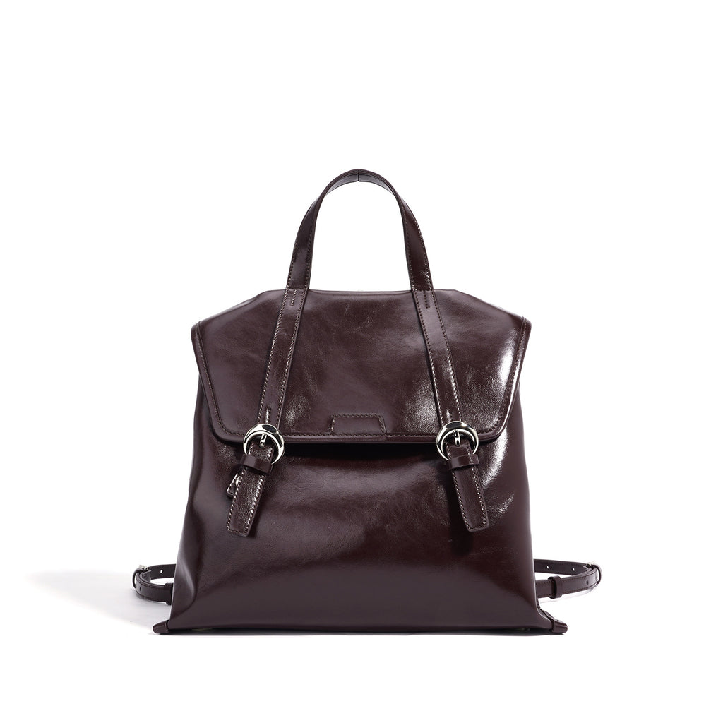 Niche Design Leather Backpack - High-end Fashionable Cowhide Bag Women