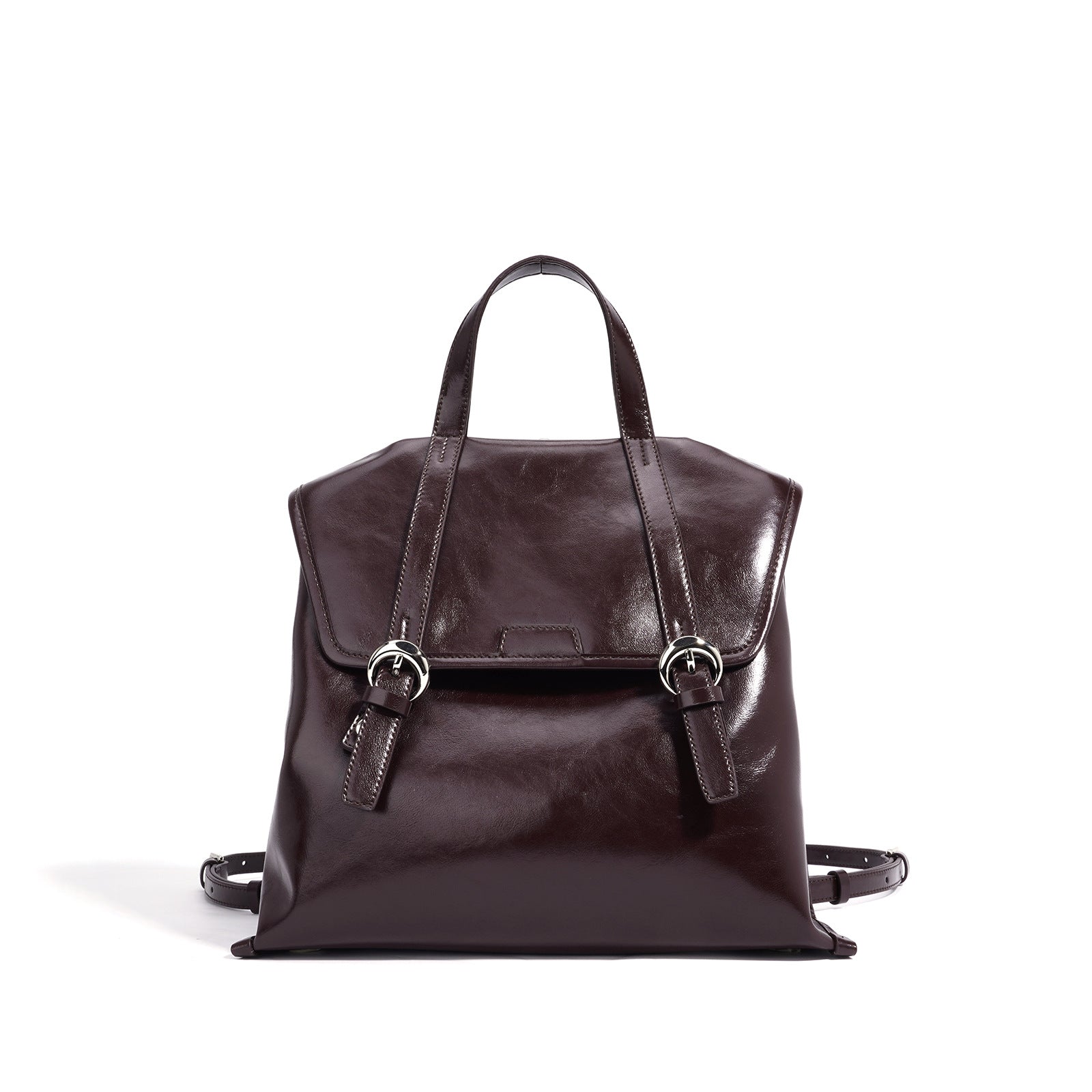 Niche Design Leather Backpack - High-end Fashionable Cowhide Bag Women