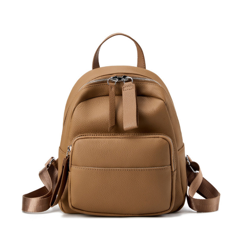 Genuine Leather Backpack Women - Large Capacity Casual Cowhide Bag 2025