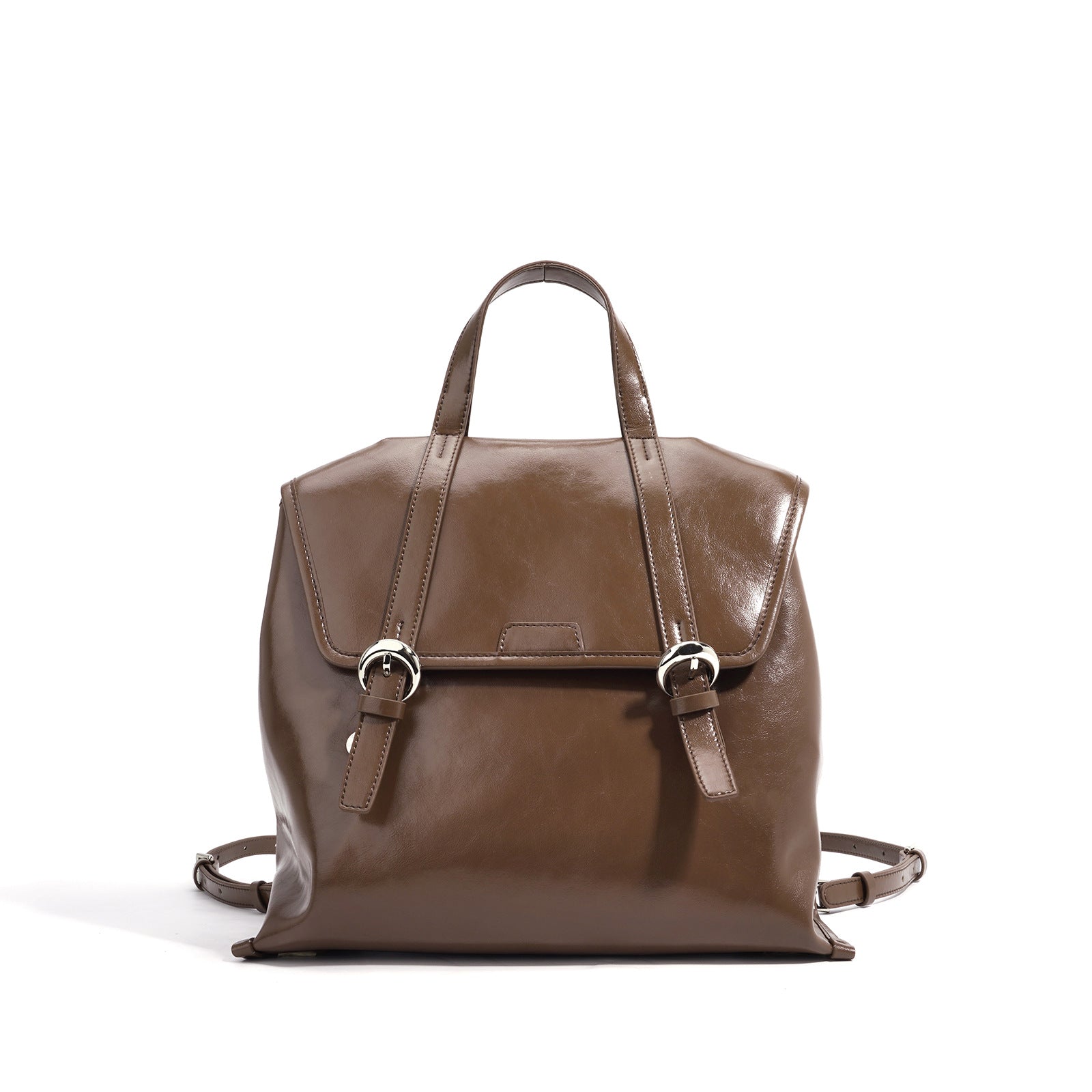 Niche Design Leather Backpack - High-end Fashionable Cowhide Bag Women